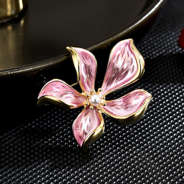 trâm cài áo bông hoa tráng men