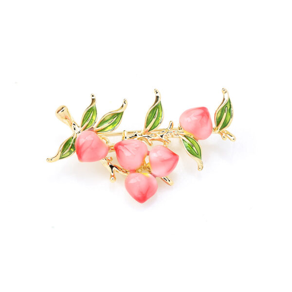 trâm cài áo cành đào tráng men