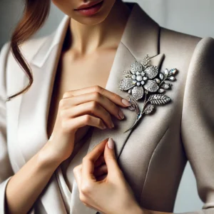 hoa cài áo và phụ kiện cài áo vest nữ