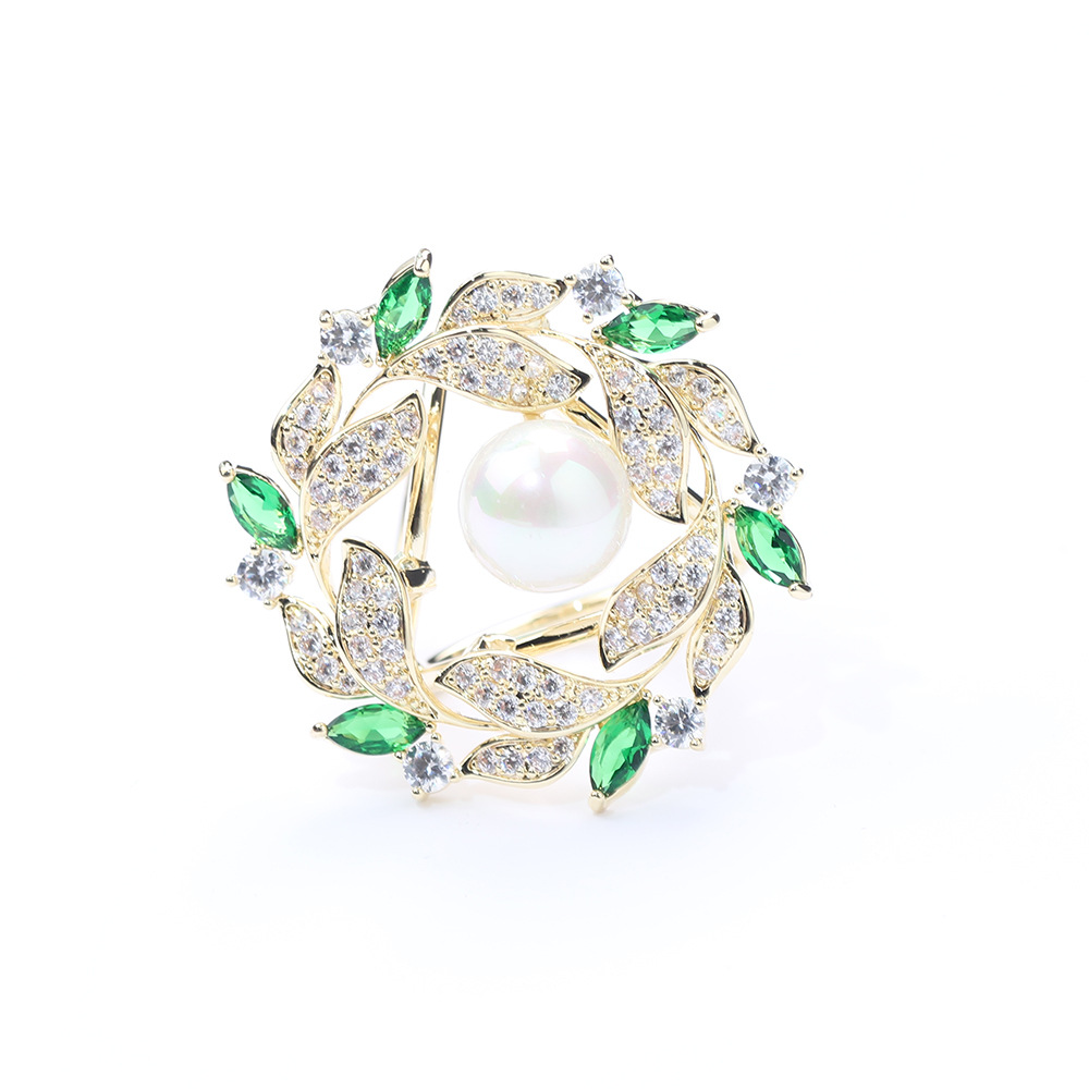 trâm cài áo vòng lá