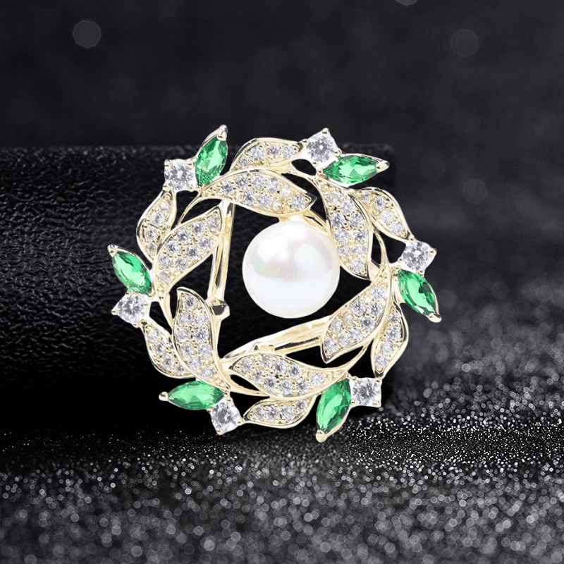 trâm cài áo vòng lá kết