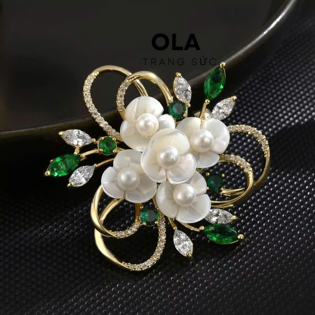 trâm cài áo hoa tứ quý