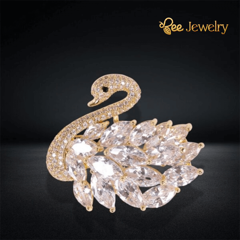 Trâm Cài Áo Thiên Nga Đính Phale (2)