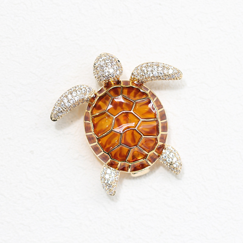 Trâm Cài Áo Rùa Biển Hổ Phách - Hình ảnh 4