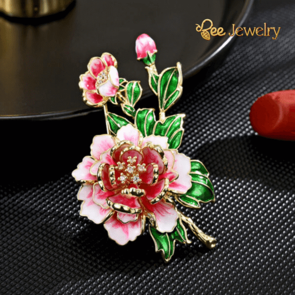 trâm cài áo hoa anh túc