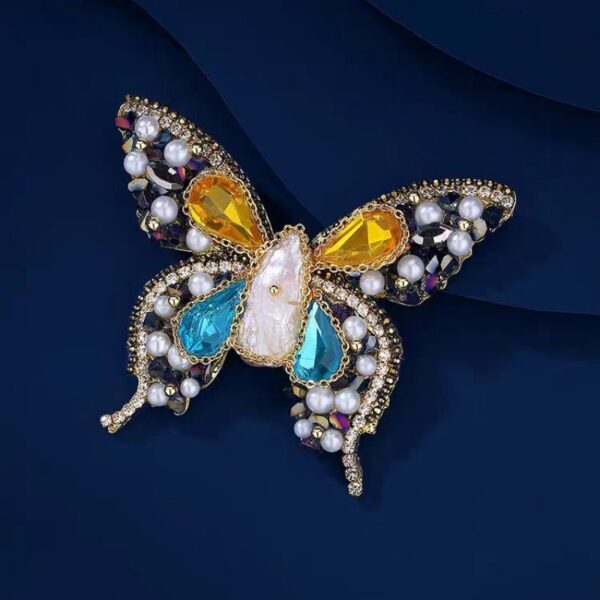 trâm cài áo bươm bướm đính đá