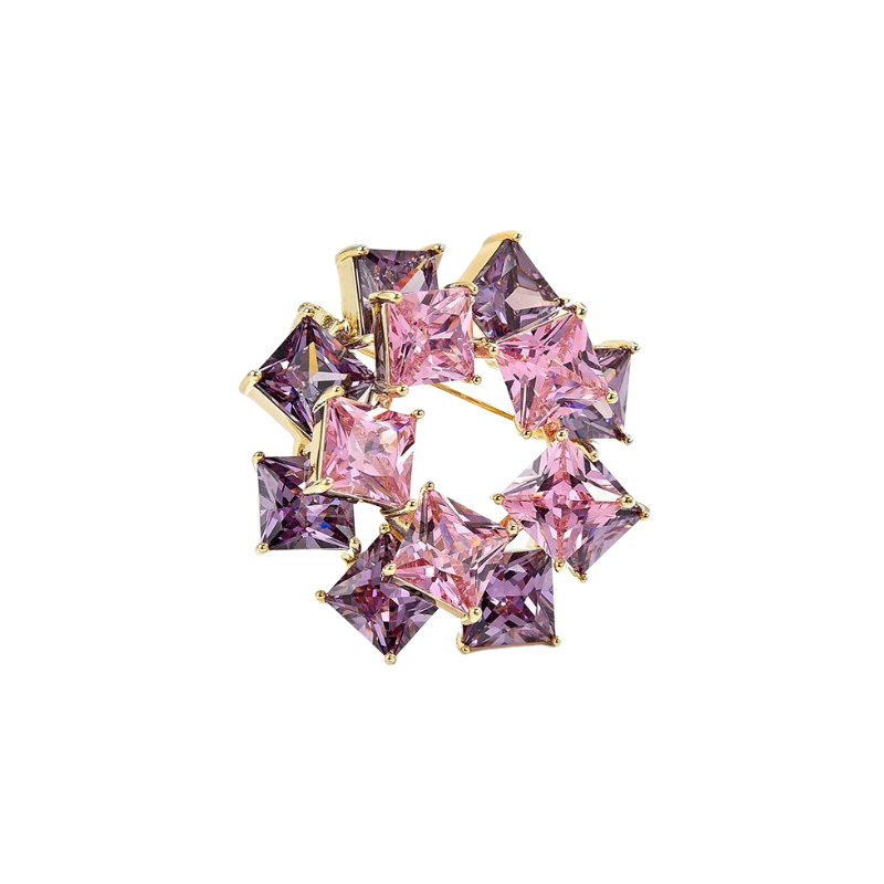 trâm cài áo vòng hoa hình học