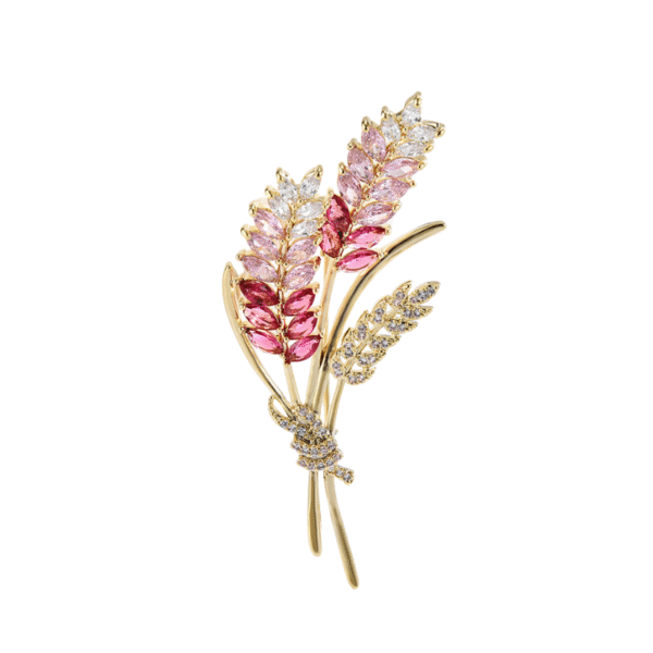 trâm cài áo bông lúa đính phale cao cấp