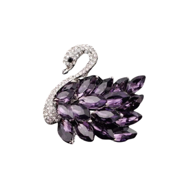 trâm cài áo thiên nga đính phale tím