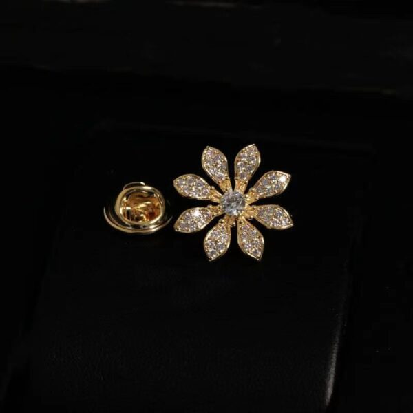 pin cài áo bông hoa đính đá