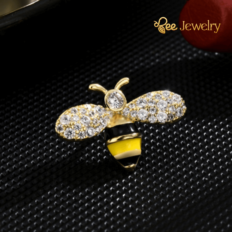 pin cài áo ong đính đá