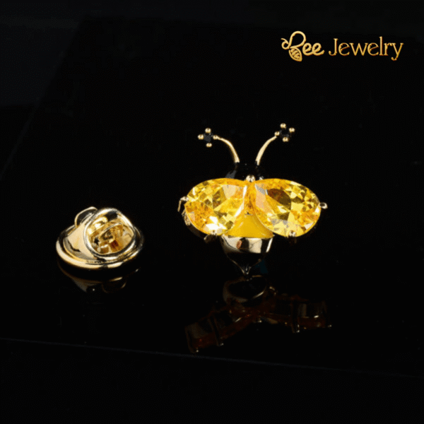 pin cài áo ong đính phale đỏ