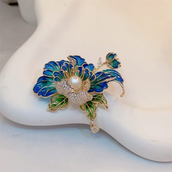 hoa cài áo, cài áo hoa mẫu đơn xanh