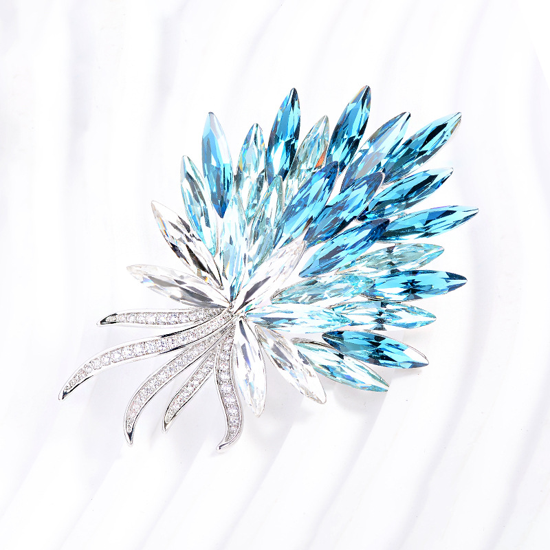 trâm cài áo bông lúa mì xanh