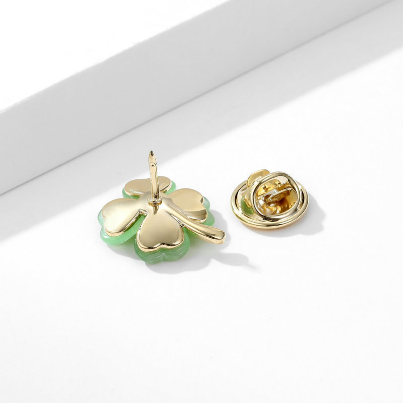 Pin Cài Áo Cỏ 4 Lá May Mắn Đính Phale Xanh Lá - Hình ảnh 5