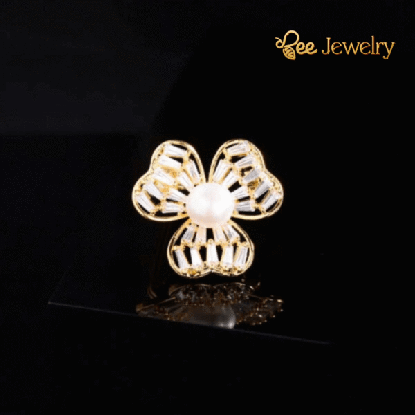 Trâm Cài Áo Hoa Đính Ngọc Trai