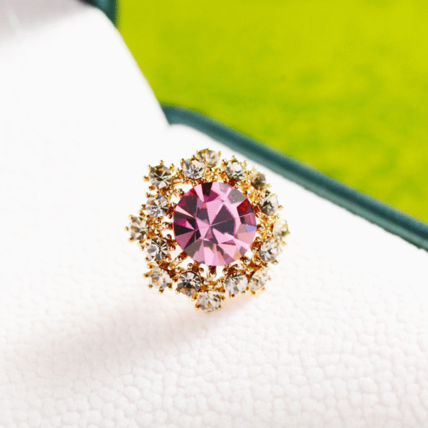 pin cài áo vòng hoa phale tím đính đá siêu sang chảnh