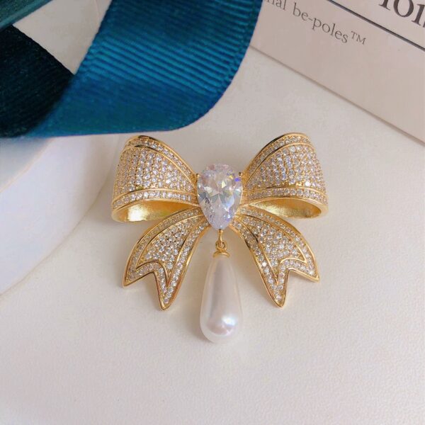 ghim cài áo vest nữ hình nơ