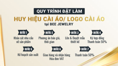quy trình đạt làm huy hiệu cài áo tại bee