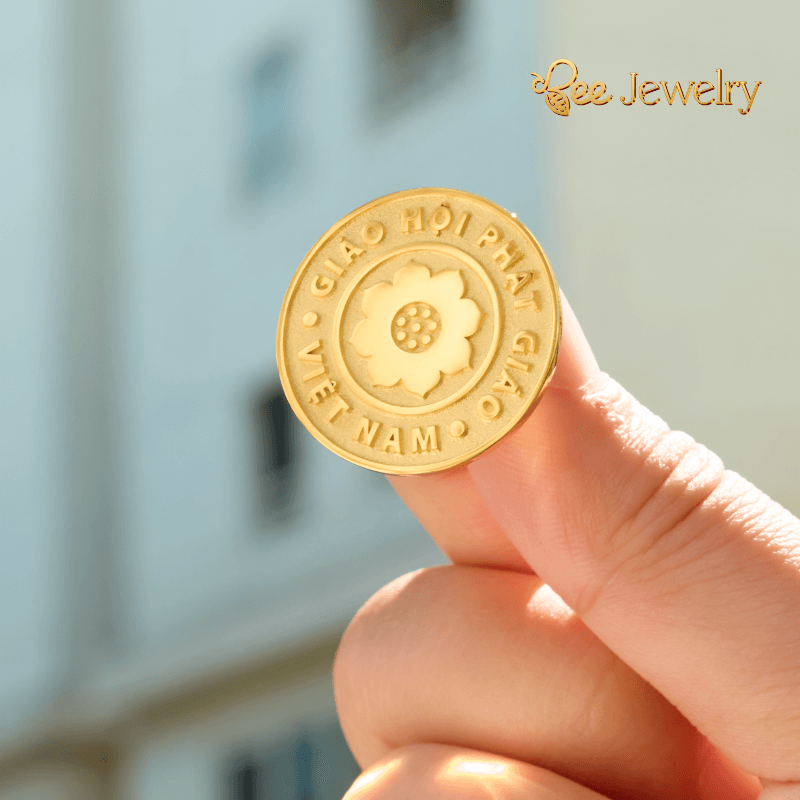 Huy Hiệu Giáo Hội Phật Giáo Việt Nam Mạ Vàng 24K