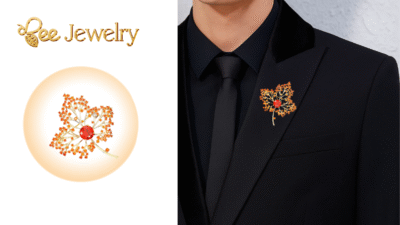 trâm cài áo lá phong