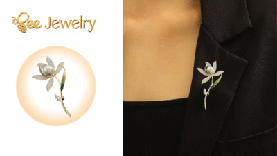 hoa cài áo ngọc trai