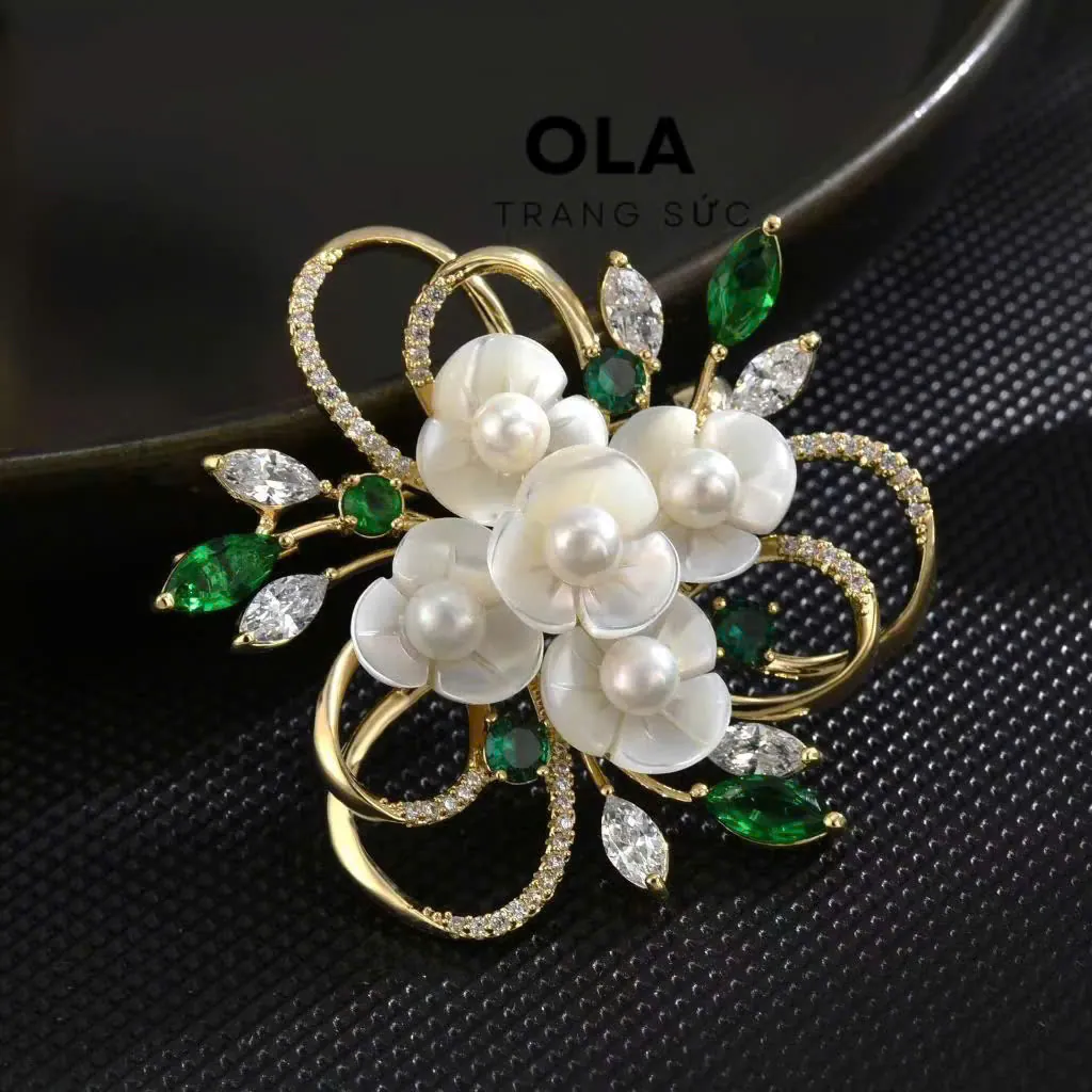 trâm cài áo hoa tứ quý