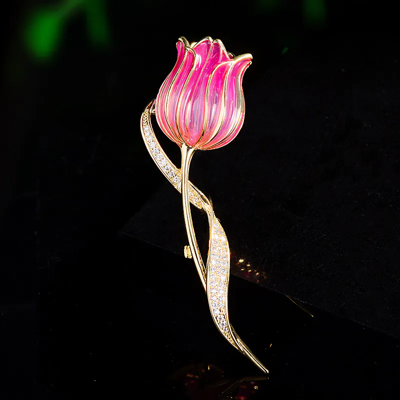 trâm cài áo hoa tulip