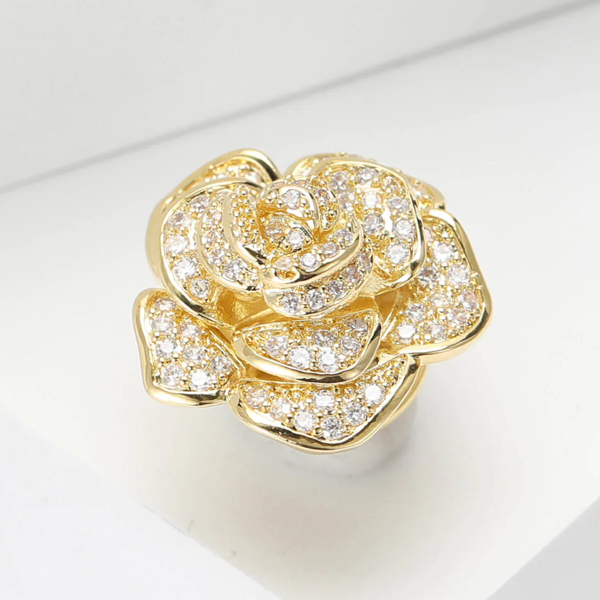 Trâm Cài Áo Nụ Hồng Đính Đá - Hình ảnh 8