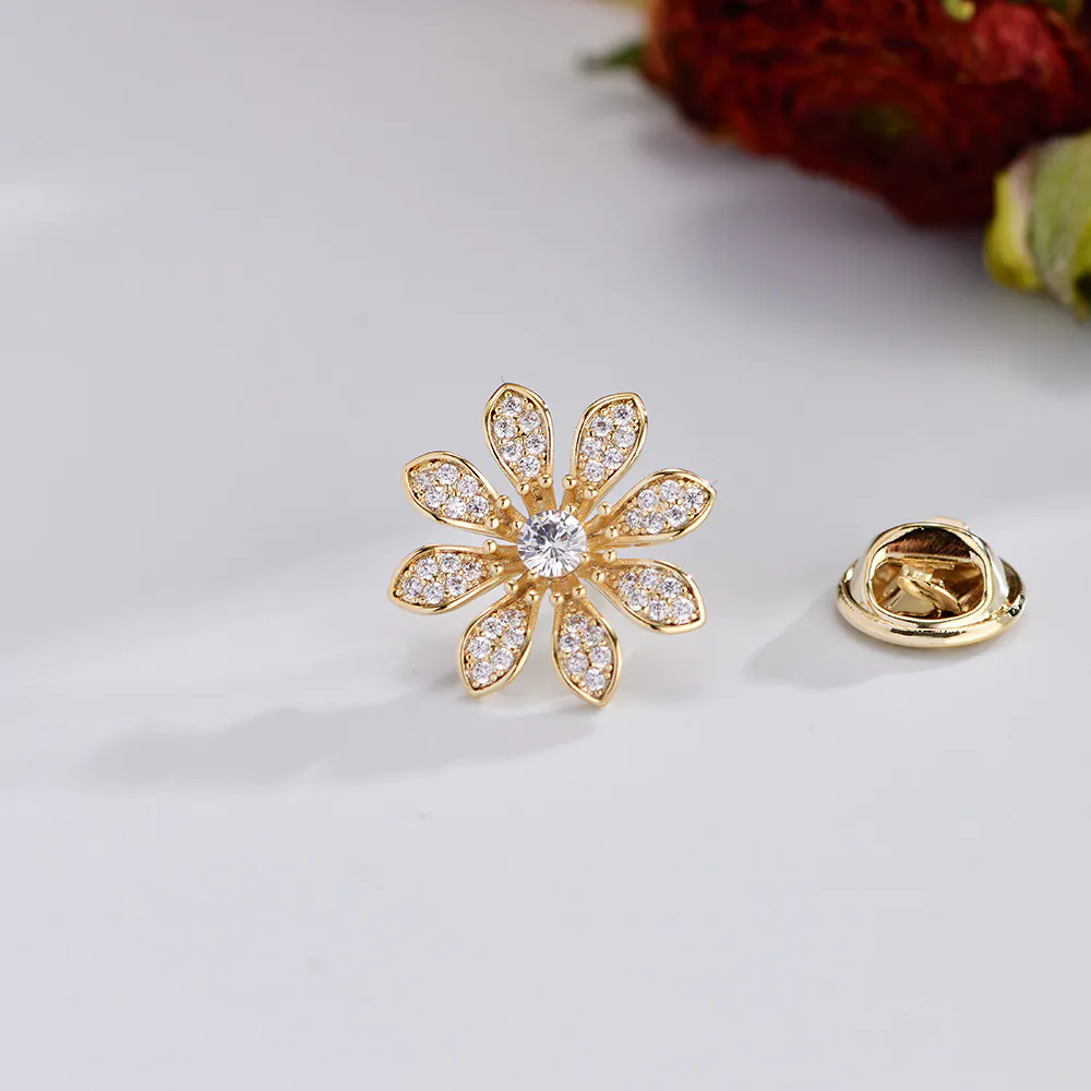Pin Cài Áo Bông Hoa Đính Đá - Hình ảnh 10