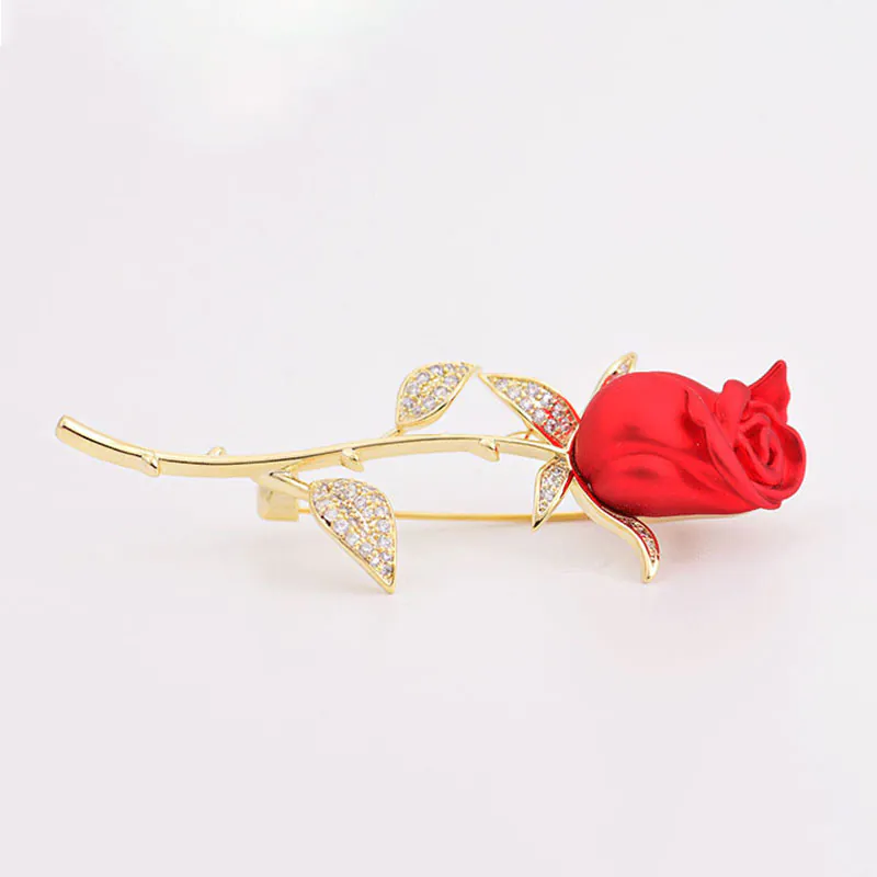 Trâm Cái Áo Hoa Hồng Đính Đá Cao Cấp - Hình ảnh 6