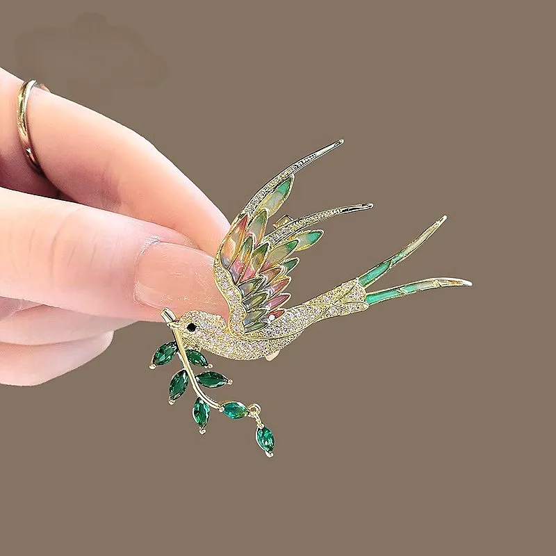 Trâm Cài Áo Chim Én Đính Đá Cao Cấp - Hình ảnh 6