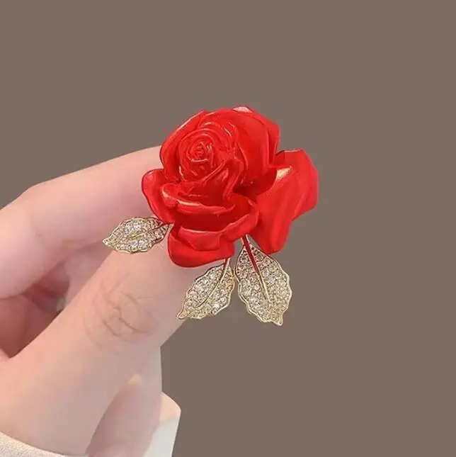 Trâm Cài Áo Hoa Hồng Đính Đá Cao Cấp - Hình ảnh 2