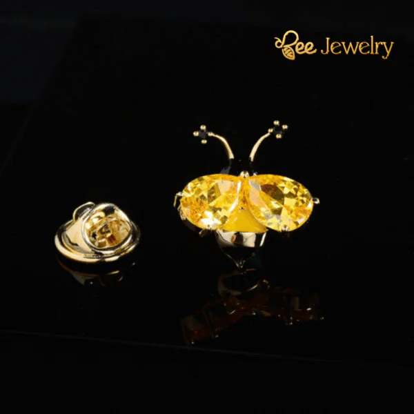 pin cài áo ong đính phale đỏ