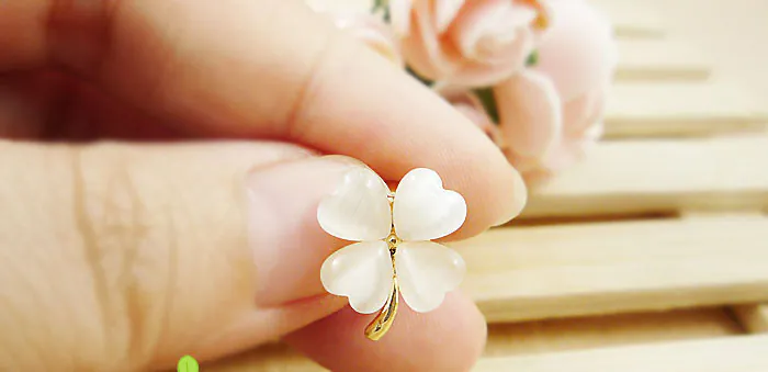 Pin Cài Áo Cỏ 4 Lá May Mắn Đính Phale - Hình ảnh 5