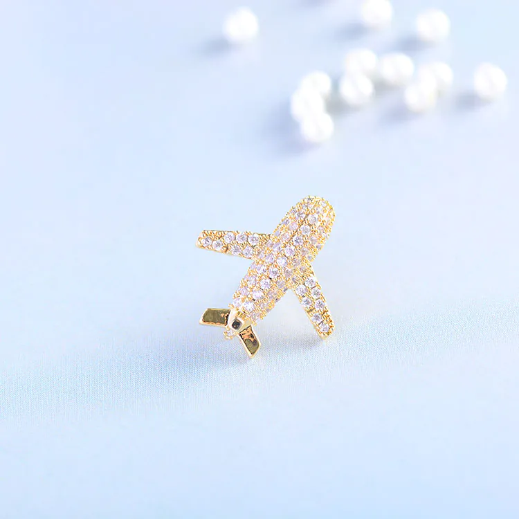 Pin Cài Áo Máy Bay Đính Đá - Hình ảnh 2