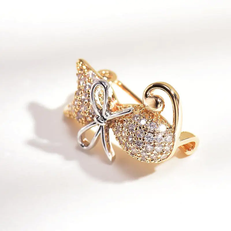 Pin Cài Áo Chú Mèo Đính Đá - Hình ảnh 5