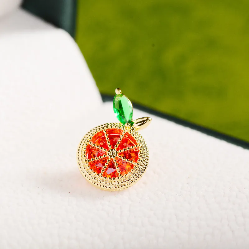 Pin Cài Áo Quả Cam Đính Đá - Hình ảnh 4