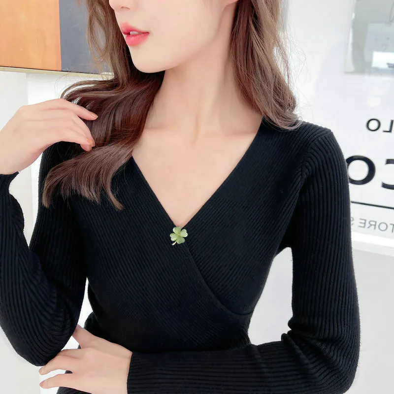 Pin Cài Áo Cỏ 4 Lá May Mắn Đính Phale Xanh Lá - Hình ảnh 2