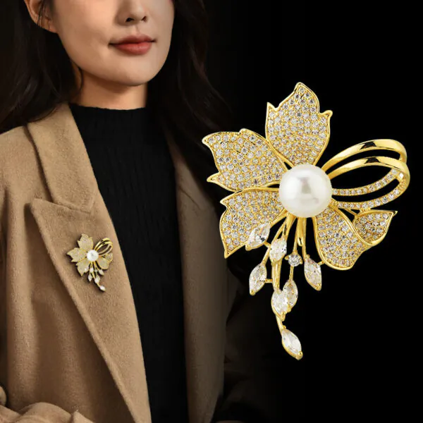 cài áo vest hoa lily