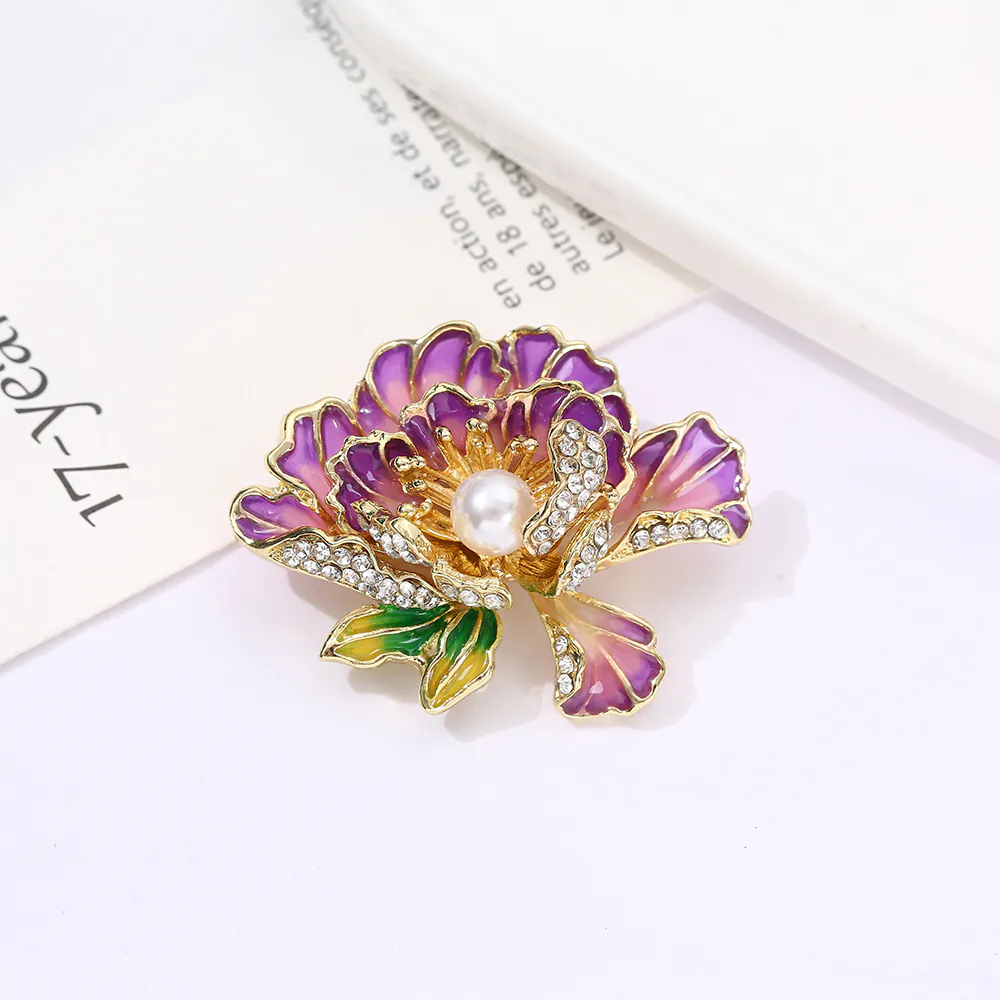 cài áo vest nữ bhoa mẫu đơn