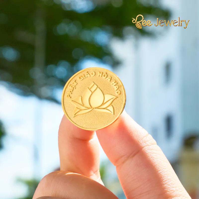 Huy Hiệu Phật Giáo Hòa Hảo Mạ Vàng 24K