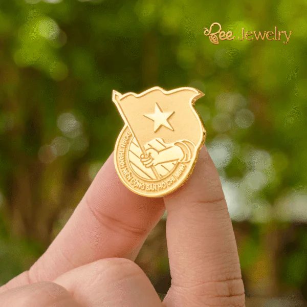 Huy Hiệu Đoàn Thanh Niên Cộng Sản Mạ Vàng 24K