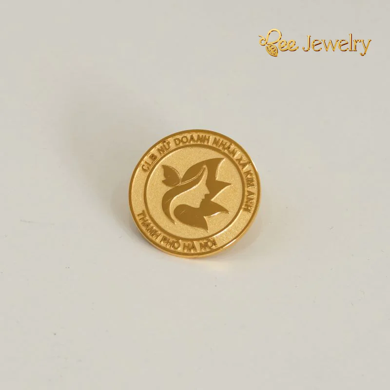 Mẫu gia công huy hiệu mạ vàng 24K
