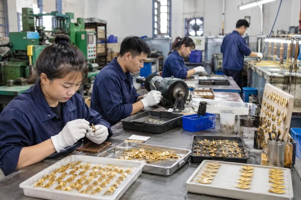 Sản xuất huy hiệu mạ vàng