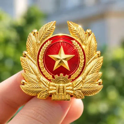 huy hiệu quân đội mạ vàng