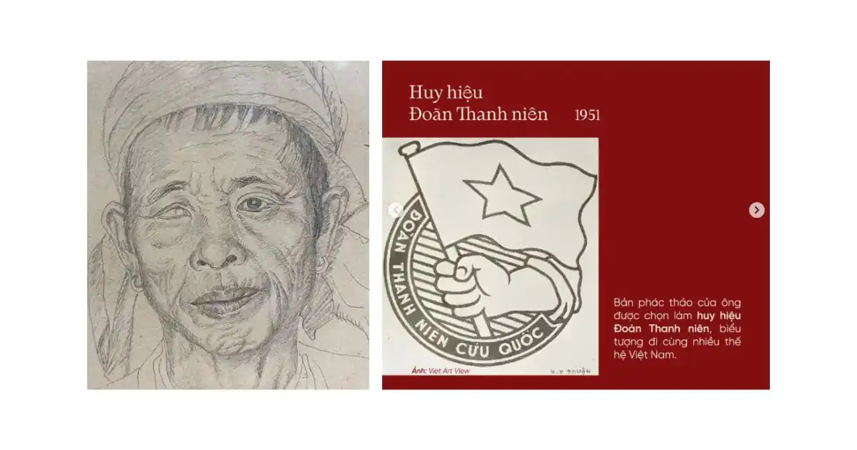 Họa sĩ Huỳnh Văn Thuận và bản phác thảo đi cùng năm tháng