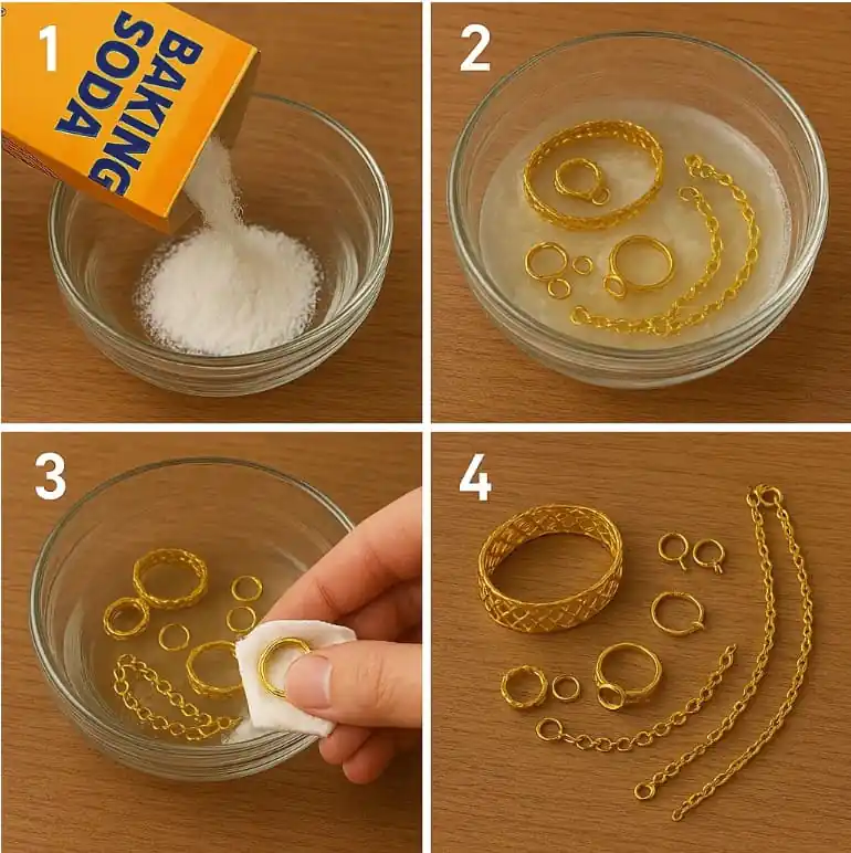 Khôi phục độ bóng cho vàng bằng hỗn hợp Baking Soda thần thánh