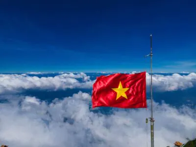Nền cờ Tổ quốc và ngôi sao vàng năm cánh
