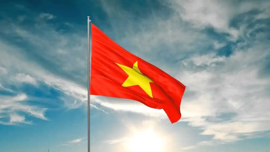 Ngôi sao vàng trên nền cờ Tổ quốc